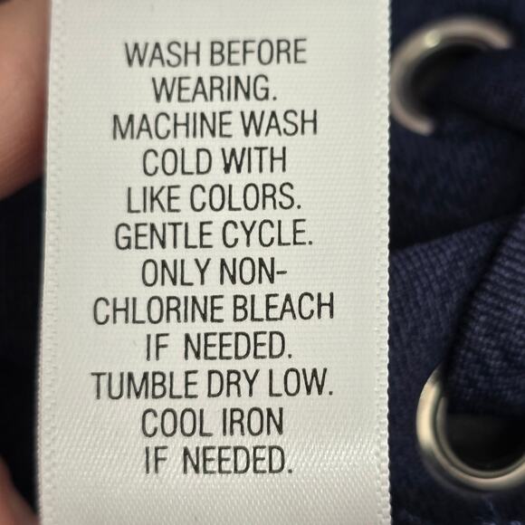 Dana Buchman Cardigan Womens Large Navy Blue Open Front Lace Up Side Career Work - Picture 9 of 11